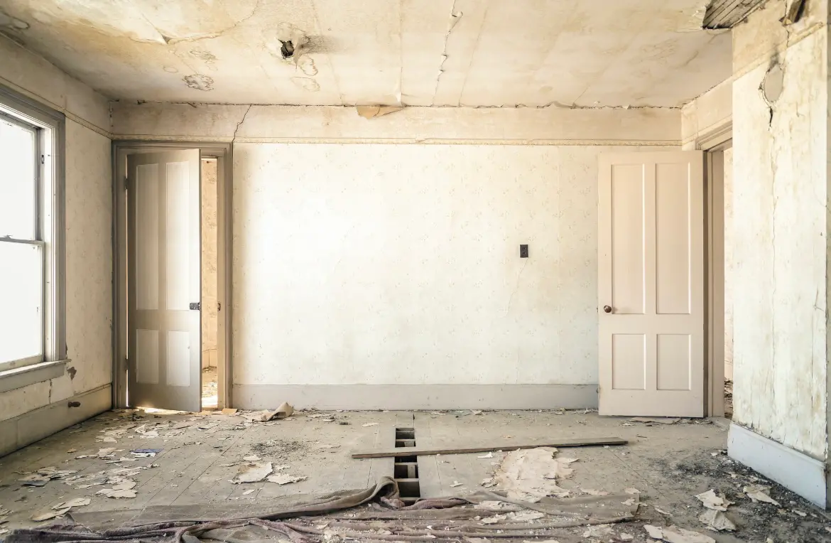 Waste disposal crew managing a cleanout project in Lake of the Pines